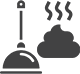 Blocked toilet plunger icon