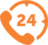 Orange 24/7 phone icon